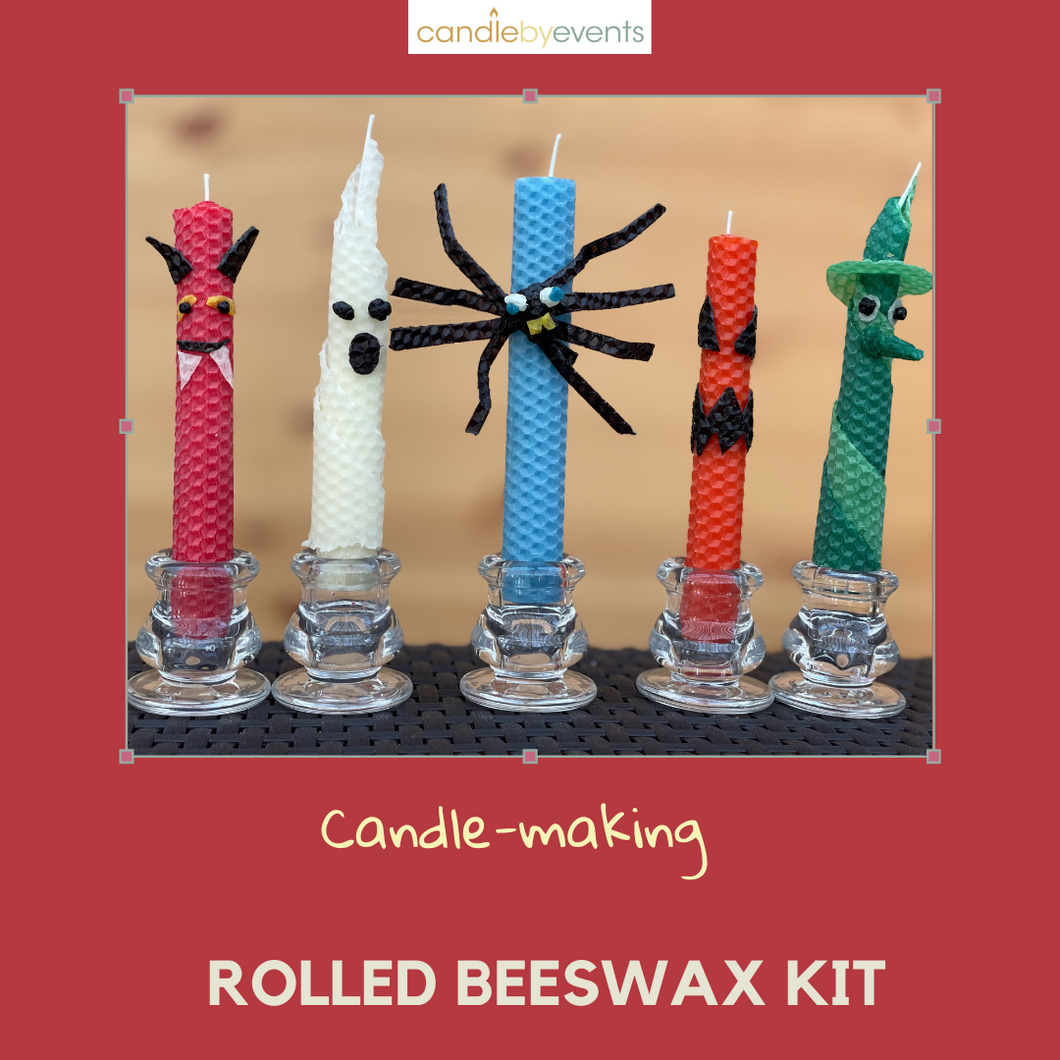 Halloween Rolled Beeswax Candle Making Kit (FREE shipping in UK)