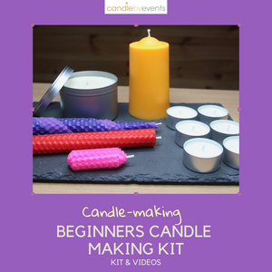 Beginners candle-making kit + online videos (FREE shipping in UK)