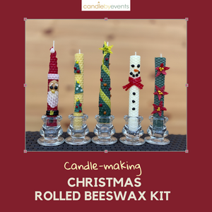 Christmas Rolled Beeswax Candle Making Kit (FREE shipping in UK)